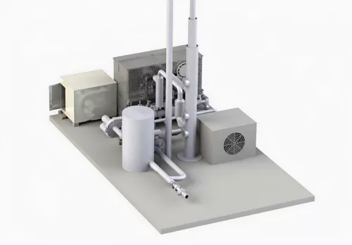3D Model of industrial liquid waste disposal plant